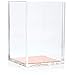 Juvale Acrylic Pen Holder, Crystal Clear Pencil Cup Desktop Organizer for Office Desk, Makeup Brush, Bathroom, Modern & Stylish Design, 3.1 x 4.5 x 3.1