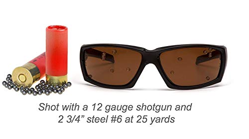 Venture Gear Overwatch Shooting Safety Sunglasses, Black, Bronze Anti-Fog Lens