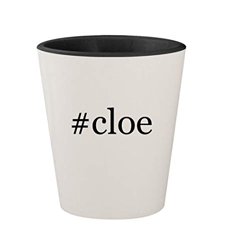 #cloe - Ceramic Hashtag White Outer & Black Inner 1.5oz Shot Glass