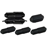 3 PK Black Extension Cord Safety Cover with Water-Resistant Seal for Fastening and retaining Cords for AV, Office, Indoor Lig