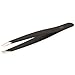 Seki Edge Black Stainless Steel Slant Tweezer (SS-500) Precision Tweezers For Ingrown Hair, Eyebrow, & Splinters - For Personal & Professional Use
