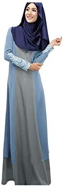 Palalibin Women Shirt,Vintage Women Abaya Long Maxi Dress Arab Jilbab Muslim Robe