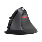 J-Tech Digital Wireless Ergonomic Vertical Mouse with Nano Transceiver, 3 DPI, Windows Mac, Black [V628M-2.4G]