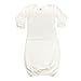 Laughing Giraffe Baby Infant Blank Long Sleeve Sleeper Gown (White, 0-3 Months)