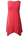 URBANCLEO Womens Handkerchief Hem Sleeveless eLong Tunic Tank Top Shirt (S-3X)