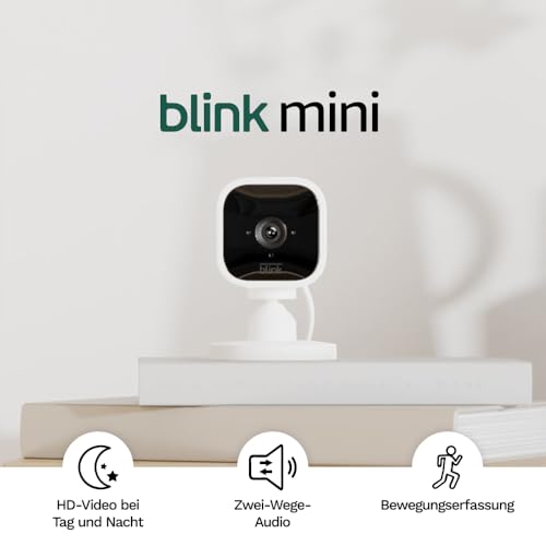 Blink Mini – Kompakte, smarte Plug-in-Überwachungskamera für innen, 1080p-HD-Video, Nachtsicht, Zwei-Wege-Audio, Bewegungserfassung; einfache Einrichtung, funktioniert mit Alexa – 1 Kamera (weiß) 5