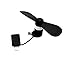 Portable Mini iPhone Fan - Colorful and Powerful 2-in-1 Fans for iPhone/iPad and Android Smartphone/Tablet - Black/Pink/Blue/Green/White/Orange - Summer 2018 iPhone Accessories (Black)