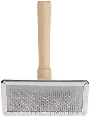 Richi Pet Grooming Comb Shedding Hair Remove Brush Wood Handle Slicker Dog Cat Supply
