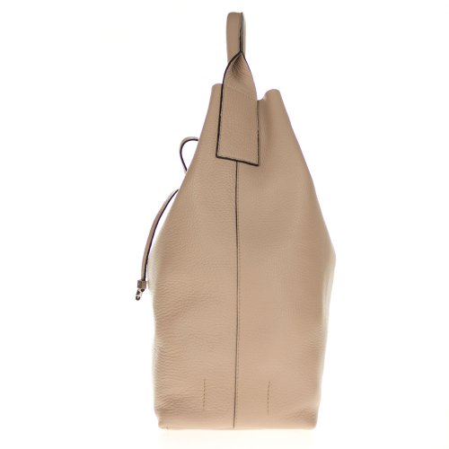 Gianni Chiarini Italian Made Beige Pebbled Leather Oversize Slouchy Hobo Bag