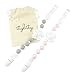 Pacifier Clip Girl, BPA Free Silicone Teether, Set of 2 (Petal Pink/Soft Gray/White)