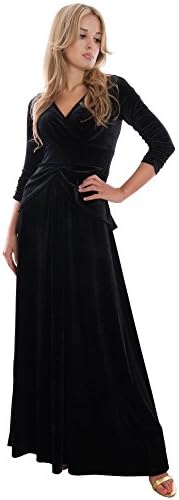 MontyQ Ladies Evening British Tailcoat Style Christmas Holiday Party Dress Black Velvet MontyQ, Tag Size 4, US 10/12