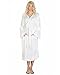 Arus Womens Hooded Classic Turkish Cotton Bath Robe White, Large-X-Large