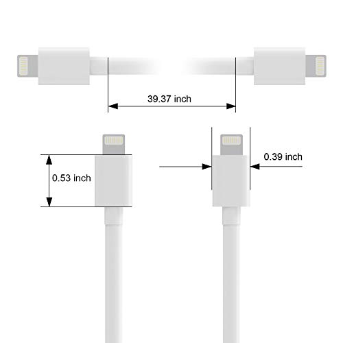 EMATETEK Extender Cable Male to Male Transfer Video Audio Music Picture Data and Power Charge. 1PCS 3.3Feet Male to Male Extension Connector Cord Made of White ABS. - Thumbnail 6