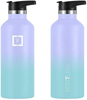 Insulated stainless steel water bottle with lid, Iron Flask, worth $25.95.