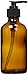 NaRaMax 8 oz Amber Glass Lotion / Soap Dispenser with Black Pump