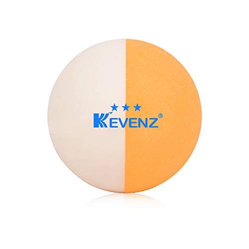 image for KEVENZ 50-Pack 3-Star Plus 40mm Orange White Table Tennis Balls,Advanc
