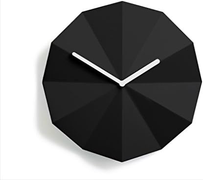 Modern Danish Design Wall Clock by LAWA Design - 11 Inch (Black)