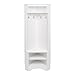 Prepac White Corner Hall Tree: Multifunctional Corner Clothes Rack with Corner Shoe Shelf - Elegant & Space-Saving Corner Solution for Your Home