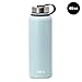 MIRA 40 oz Stainless Steel Vacuum Insulated Wide Mouth Water Bottle | Thermos Keeps Cold for 24 hours, Hot for 12 hours | Double Walled Powder Coated Travel Flask | Pearl Blue