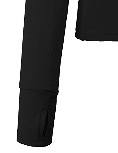 image for makeitmint Women's Comfy Zip Up Stretchy Work Out Track Jacket w/Back 