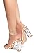 Herstyle Women's Cllaary Perpex Heel, Ankle Strap with and Adjustable Buckle Clear Nude 9.0