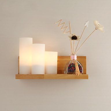 YM LAMP brief glass wall lamp bed-lighting bedroom solid wood wall lamp with switch dresser mirror light bathroom lighting , 110-120V