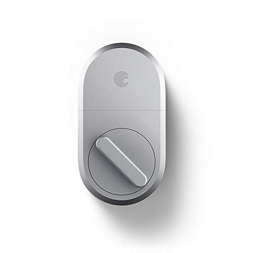 August Smart Lock, 3rd Gen technology - Silver, Compatible with Alexa (Certified Refurbished)