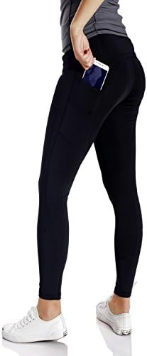 SHTAI Women's Yoga Pants Black Workout Leggings with 2 Pockets