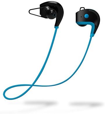 12 Hours Play HiFi Bluetooth Headphones, IPX7 Waterproof Wireless Earbuds, Sports Earphone for Running Gym Workout, Noise Cancelling Headset with Mic for iPhone 8 Samsung j7 s6 s7 s8 g5 g6 v20(Blue)