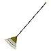 Garden Leaf Rake Tool Lawns a Yards Long Handle Sweep Fall Leaves No Bending Easy Grip Handle - Green