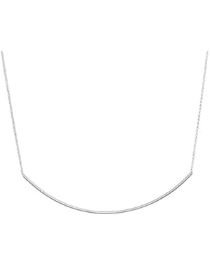 Balance Sterling Silver Delicate Wire Bar Collar Choker Necklace