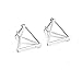 Helen de Lete Simple Geometric Triangle Sterling Silver Stud Earrings for Women