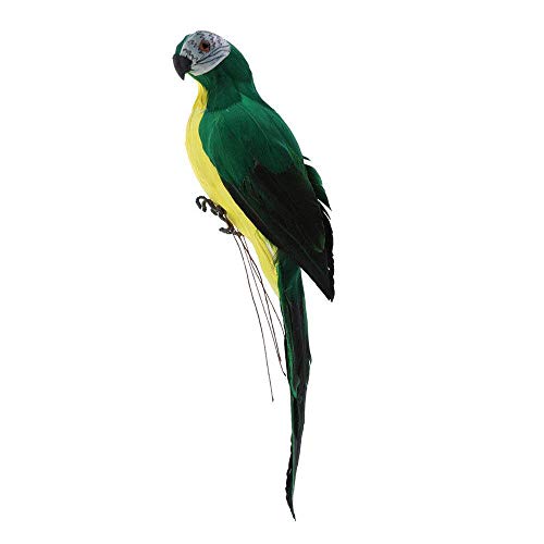 Oral Dentistry Realistic Parrot with Artificial Bird Feathered Decoration Ornament Birds Imitation Animal Model Outdoor Garden Lawn Tree Decor (White) - Thumbnail 6