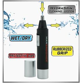 MANGROOMER PRO Essential Nose and Ear Trimmer with NEW HydraSpin Technology