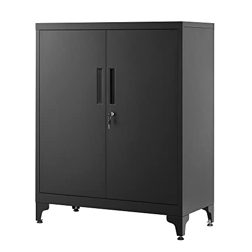 SONGMICS Aktenschrank, mit 2 Türen, abschließbar, aus Stahl