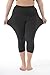 ZERDOCEAN Women's Plus Size Soft Stretchy Basic Capri Leggings Black 2X