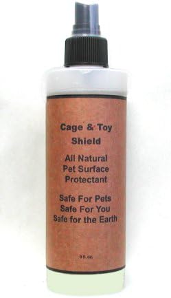 New Natural Non-Stick, Habitat Surface Spray: Cage & Toy Shield with Odor Prevention for Birds, Dogs, Cats & Small Animals