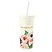 Kate Spade New York Bridesmaids Insulated Plastic Tumbler With Reusable Silicone Straw, 20oz, Blushing Floral