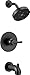Delta Faucet Trinsic 14 Series Single-Function Tub and Shower Trim Kit with Single-Spray H2Okinetic Shower Head, Matte Black T14459-BL (Valve Not Included) primary