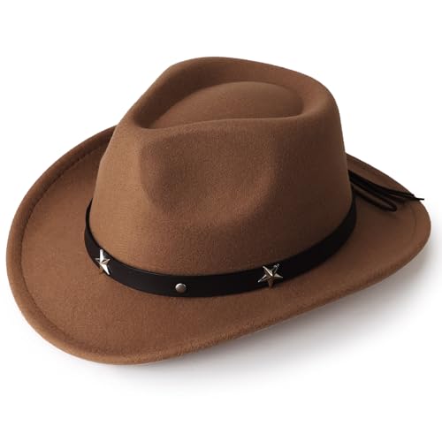 1 Pc Cowboy Hat: Brown 17-01