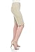 Rekucci Women's Ease Into Comfort Modern Pull-On Bermuda Short with Pockets (8, Stone)