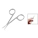 uxcell Woman Slanted Tip Stainless Steel Eyebrow Scissors Trimmer Cosmetic Tool Silver Tone