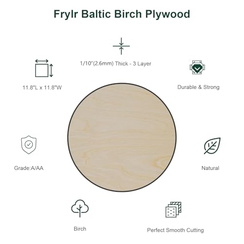 Baltic Birch Plywood Sheets Box of 45 - Laser Engraving Cutting, Scroll photo 7