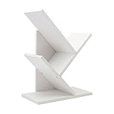 raumeyun Shelf Tree Shape Bookcase Desktop Bookshelf,Display Storage Rack for CDs & Books Easy assembly,E1 Class High Density Fiberboard ... (white)