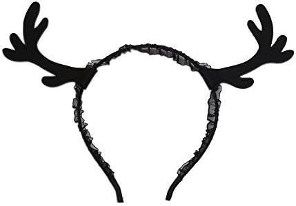 YOMM Black Lace Antlers Hairband Halloween Party Cosplay Apparel Party Dressing Party