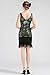 BABEYOND Women's Flapper Dresses 1920s V Neck Beaded Fringed Great Gatsby Dress