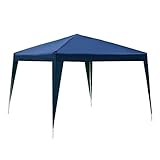 Tangkula 10'X10' EZ POP UP Canopy Tent Gazebo Wedding Party Shelter Carry Bag (Blue)