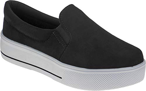 Tenis Lumiss Feminino Casual Sapatenis Confort IT (34, Camurça preto) em  Promoção | Melhor Custo Benefício em Moda