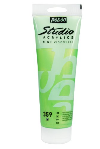 Studio acrylics 250-milliliter acrylic paint, iridescent green ye…