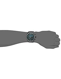 Invicta "aviador Acero Inoxidable y piel Casual reloj de cuarzo de los hombres, color: gris (Modelo: 22987)